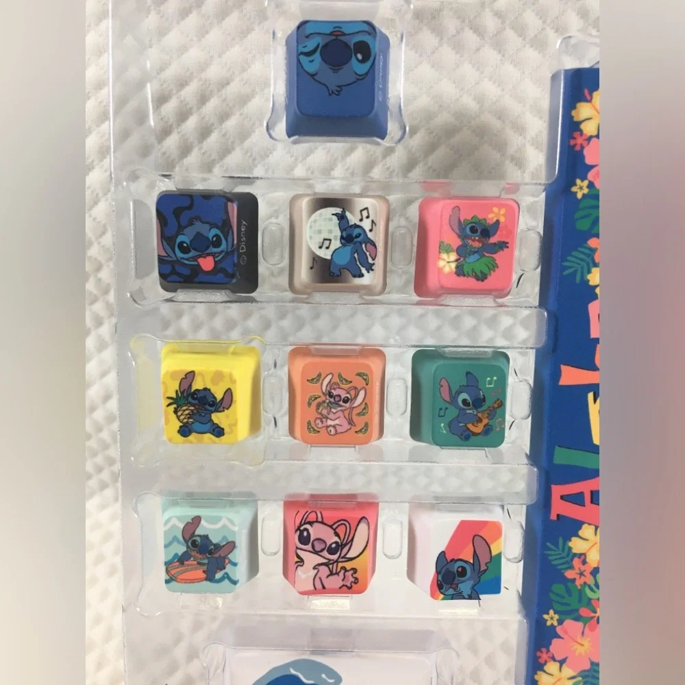 Disney Stitch Mechanical Keyboard Keycap Interchangeable  includes mini Stitch